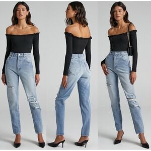 Rolla's Elle Super High Rise Relaxed Jeans Blue Size 27